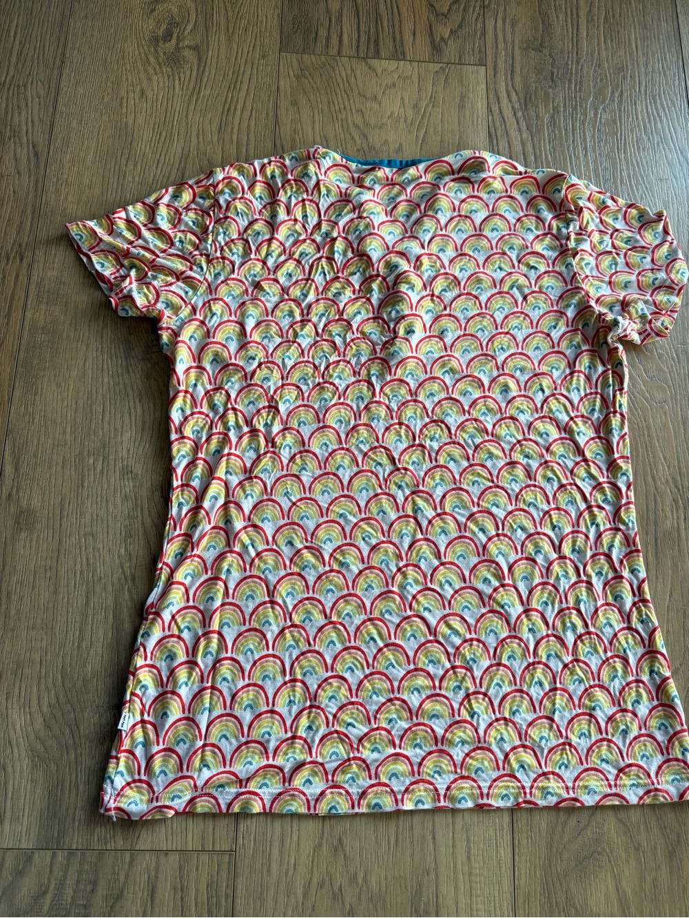 LITTLE SLEEPIES Primary Rainbow Print Short Sleeve Pajama Top & Bottom - Picture 4 of 10